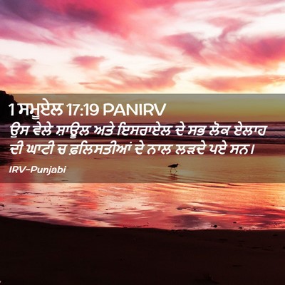 Picture 02 - 1 ਸਮੂਏਲ 17:19 PANIRV - ਉਸ ਵੇਲੇ ਸ਼ਾਊਲ ਅਤੇ - Bible Verse Picture
