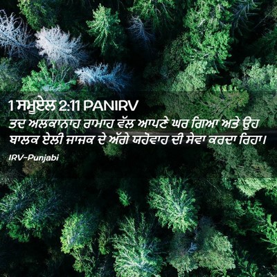 Picture 02 - 1 ਸਮੂਏਲ 2:11 PANIRV - ਤਦ ਅਲਕਾਨਾਹ ਰਾਮਾਹ - Bible Verse Picture