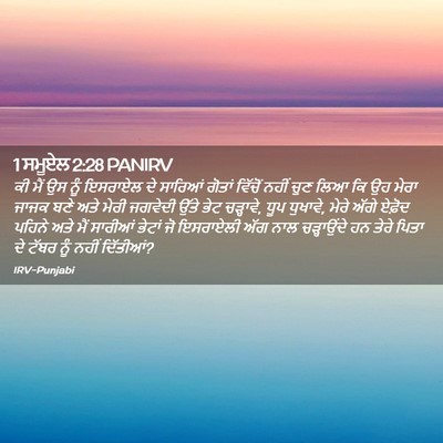 Picture 02 - 1 ਸਮੂਏਲ 2:28 PANIRV - ਕੀ ਮੈਂ ਉਸ ਨੂੰ - Bible Verse Picture
