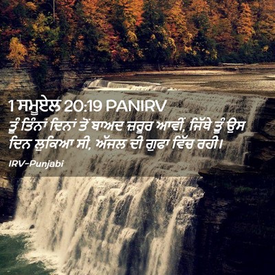 Picture 02 - 1 ਸਮੂਏਲ 20:19 PANIRV - ਤੂੰ ਤਿੰਨਾਂ ਦਿਨਾਂ - Bible Verse Picture
