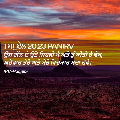 Picture 02 - 1 ਸਮੂਏਲ 20:23 PANIRV - ਉਸ ਗੱਲ ਦੇ ਉੱਤੇ - Bible Verse Picture