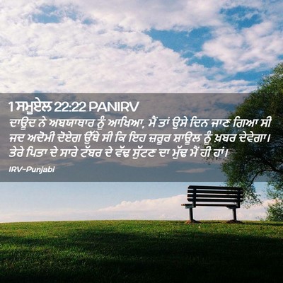 Picture 02 - 1 ਸਮੂਏਲ 22:22 PANIRV - ਦਾਊਦ ਨੇ ਅਬਯਾਥਾਰ - Bible Verse Picture