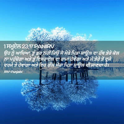 Picture 02 - 1 ਸਮੂਏਲ 23:17 PANIRV - ਉਹ ਨੂੰ ਆਖਿਆ, ਤੂੰ ਡਰ - Bible Verse Picture