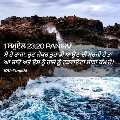 Picture 02 - 1 ਸਮੂਏਲ 23:20 PANIRV - ਸੋ ਹੇ ਰਾਜਾ, ਹੁਣ - Bible Verse Picture