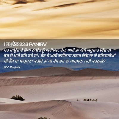 Picture 02 - 1 ਸਮੂਏਲ 23:3 PANIRV - ਪਰ ਦਾਊਦ ਦੇ ਲੋਕਾਂ ਨੇ - Bible Verse Picture