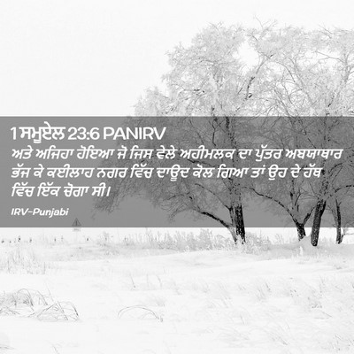 Picture 02 - 1 ਸਮੂਏਲ 23:6 PANIRV - ਅਤੇ ਅਜਿਹਾ ਹੋਇਆ ਜੋ - Bible Verse Picture