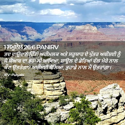 Picture 02 - 1 ਸਮੂਏਲ 26:6 PANIRV - ਤਦ ਦਾਊਦ ਨੇ ਹਿੱਤੀ - Bible Verse Picture