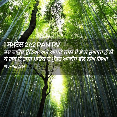 Picture 02 - 1 ਸਮੂਏਲ 27:2 PANIRV - ਤਦ ਦਾਊਦ ਉੱਠਿਆ ਅਤੇ - Bible Verse Picture