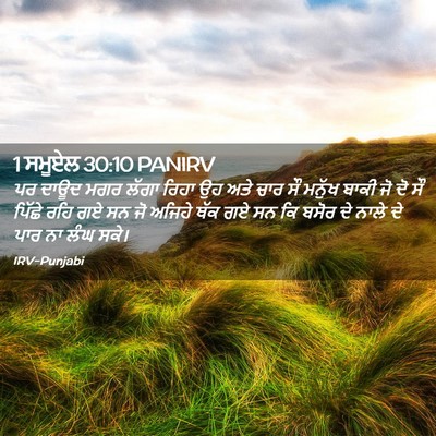 Picture 02 - 1 ਸਮੂਏਲ 30:10 PANIRV - ਪਰ ਦਾਊਦ ਮਗਰ ਲੱਗਾ - Bible Verse Picture