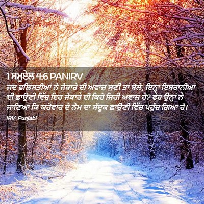 Picture 02 - 1 ਸਮੂਏਲ 4:6 PANIRV - ਜਦ ਫ਼ਲਿਸਤੀਆਂ ਨੇ - Bible Verse Picture