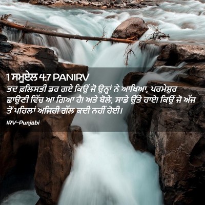 Picture 02 - 1 ਸਮੂਏਲ 4:7 PANIRV - ਤਦ ਫ਼ਲਿਸਤੀ ਡਰ ਗਏ - Bible Verse Picture