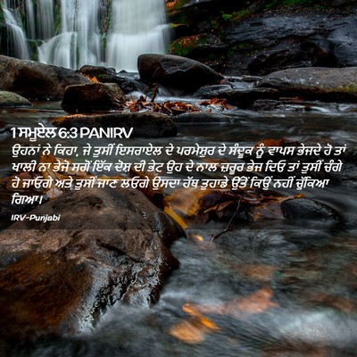 Picture 02 - 1 ਸਮੂਏਲ 6:3 PANIRV - ਉਹਨਾਂ ਨੇ ਕਿਹਾ, ਜੇ - Bible Verse Picture