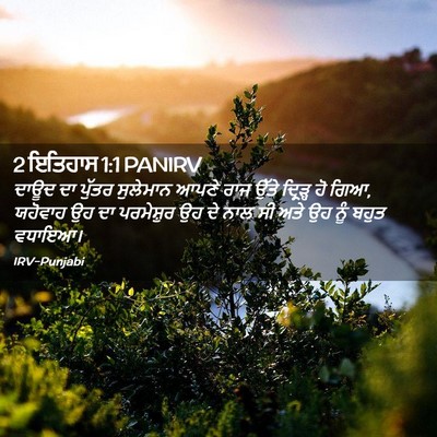 Picture 02 - 2 ਇਤਿਹਾਸ 1:1 PANIRV - ਦਾਊਦ ਦਾ ਪੁੱਤਰ - Bible Verse Picture