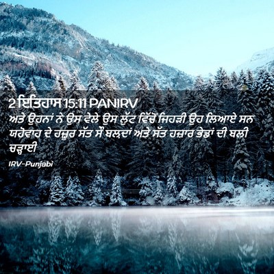 Picture 02 - 2 ਇਤਿਹਾਸ 15:11 PANIRV - ਅਤੇ ਉਹਨਾਂ ਨੇ ਉਸ - Bible Verse Picture