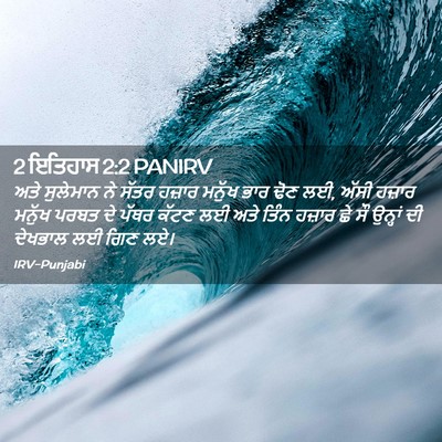 Picture 02 - 2 ਇਤਿਹਾਸ 2:2 PANIRV - ਅਤੇ ਸੁਲੇਮਾਨ ਨੇ - Bible Verse Picture