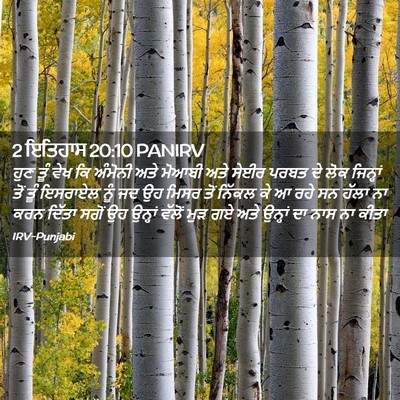 Picture 02 - 2 ਇਤਿਹਾਸ 20:10 PANIRV - ਹੁਣ ਤੂੰ ਵੇਖ ਕਿ - Bible Verse Picture
