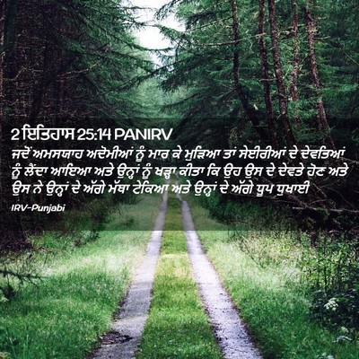 Picture 02 - 2 ਇਤਿਹਾਸ 25:14 PANIRV - ਜਦੋਂ ਅਮਸਯਾਹ - Bible Verse Picture