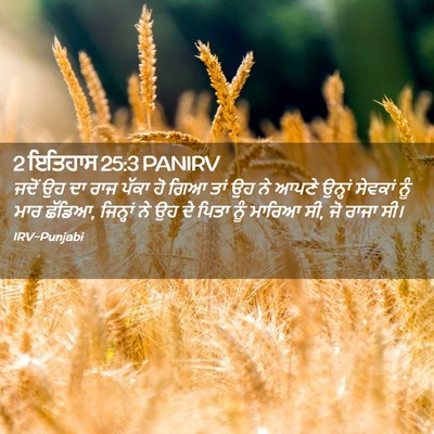 Picture 02 - 2 ਇਤਿਹਾਸ 25:3 PANIRV - ਜਦੋਂ ਉਹ ਦਾ ਰਾਜ ਪੱਕਾ - Bible Verse Picture