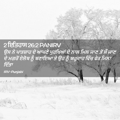 Picture 02 - 2 ਇਤਿਹਾਸ 26:2 PANIRV - ਉਸ ਨੇ ਪਾਤਸ਼ਾਹ ਦੇ - Bible Verse Picture