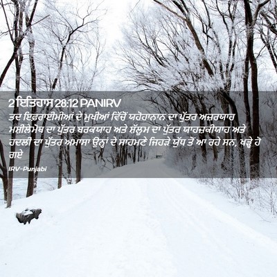 Picture 02 - 2 ਇਤਿਹਾਸ 28:12 PANIRV - ਤਦ ਇਫ਼ਰਾਈਮੀਆਂ ਦੇ - Bible Verse Picture