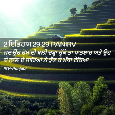 Picture 02 - 2 ਇਤਿਹਾਸ 29:29 PANIRV - ਜਦ ਉਹ ਹੋਮ ਦੀ ਬਲੀ - Bible Verse Picture