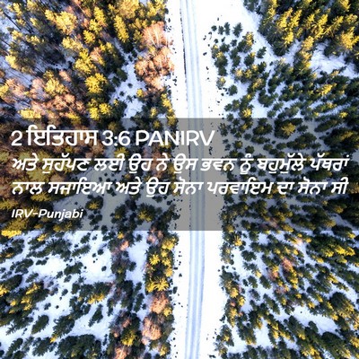 Picture 02 - 2 ਇਤਿਹਾਸ 3:6 PANIRV - ਅਤੇ ਸੁਹੱਪਣ ਲਈ ਉਹ ਨੇ - Bible Verse Picture