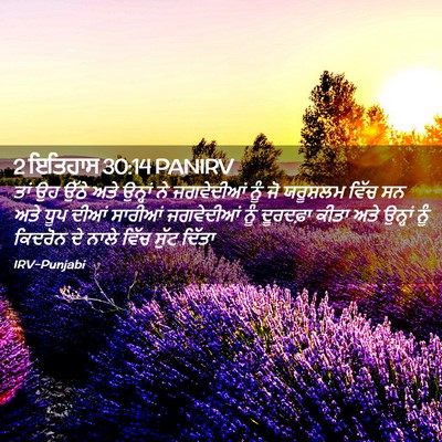 Picture 02 - 2 ਇਤਿਹਾਸ 30:14 PANIRV - ਤਾਂ ਉਹ ਉੱਠੇ ਅਤੇ - Bible Verse Picture