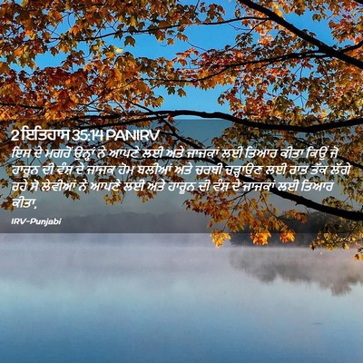 Picture 02 - 2 ਇਤਿਹਾਸ 35:14 PANIRV - ਇਸ ਦੇ ਮਗਰੋਂ ਉਨ੍ਹਾਂ - Bible Verse Picture