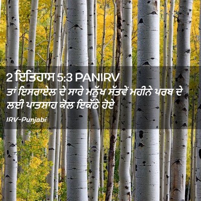 Picture 02 - 2 ਇਤਿਹਾਸ 5:3 PANIRV - ਤਾਂ ਇਸਰਾਏਲ ਦੇ ਸਾਰੇ - Bible Verse Picture