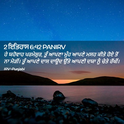 Picture 02 - 2 ਇਤਿਹਾਸ 6:42 PANIRV - ਹੇ ਯਹੋਵਾਹ - Bible Verse Picture
