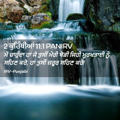 Picture 02 - 2 ਕੁਰਿੰਥੀਆਂ 11:1 PANIRV - ਮੈਂ ਚਾਹੁੰਦਾ ਹਾਂ ਜੋ - Bible Verse Picture