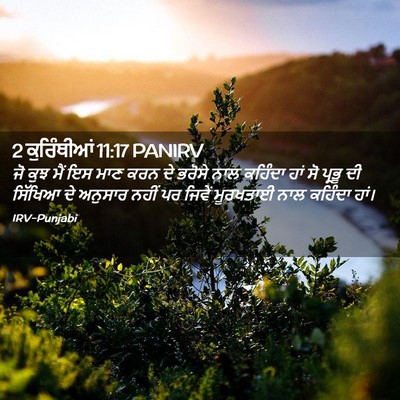 Picture 02 - 2 ਕੁਰਿੰਥੀਆਂ 11:17 PANIRV - ਜੋ ਕੁਝ ਮੈਂ ਇਸ ਮਾਣ - Bible Verse Picture