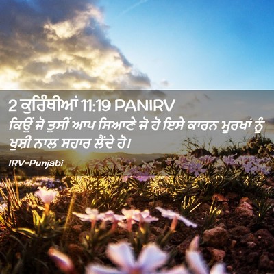 Picture 02 - 2 ਕੁਰਿੰਥੀਆਂ 11:19 PANIRV - ਕਿਉਂ ਜੋ ਤੁਸੀਂ ਆਪ - Bible Verse Picture