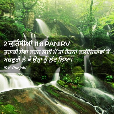 Picture 02 - 2 ਕੁਰਿੰਥੀਆਂ 11:8 PANIRV - ਤੁਹਾਡੀ ਸੇਵਾ ਕਰਨ ਲਈ - Bible Verse Picture