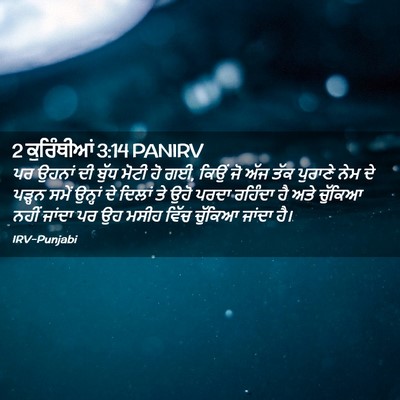 Picture 02 - 2 ਕੁਰਿੰਥੀਆਂ 3:14 PANIRV - ਪਰ ਉਹਨਾਂ ਦੀ ਬੁੱਧ - Bible Verse Picture
