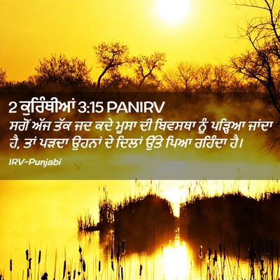 Picture 02 - 2 ਕੁਰਿੰਥੀਆਂ 3:15 PANIRV - ਸਗੋਂ ਅੱਜ ਤੱਕ ਜਦ ਕਦੇ - Bible Verse Picture