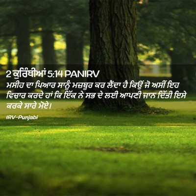 Picture 02 - 2 ਕੁਰਿੰਥੀਆਂ 5:14 PANIRV - ਮਸੀਹ ਦਾ ਪਿਆਰ ਸਾਨੂੰ - Bible Verse Picture