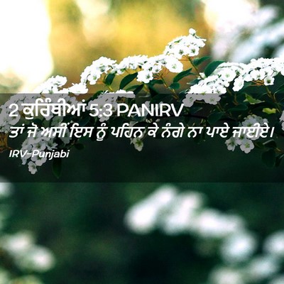 Picture 02 - 2 ਕੁਰਿੰਥੀਆਂ 5:3 PANIRV - ਤਾਂ ਜੋ ਅਸੀਂ ਇਸ ਨੂੰ - Bible Verse Picture