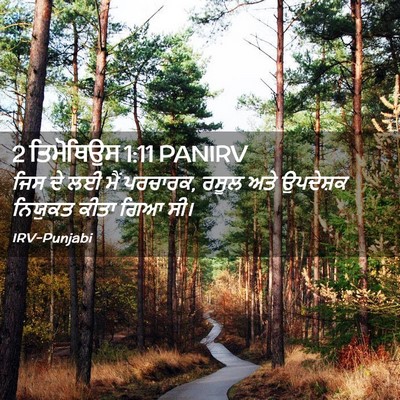 Picture 02 - 2 ਤਿਮੋਥਿਉਸ 1:11 PANIRV - ਜਿਸ ਦੇ ਲਈ ਮੈਂ - Bible Verse Picture