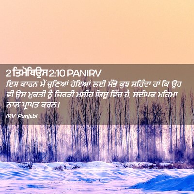 Picture 02 - 2 ਤਿਮੋਥਿਉਸ 2:10 PANIRV - ਇਸ ਕਾਰਨ ਮੈਂ ਚੁਣਿਆਂ - Bible Verse Picture
