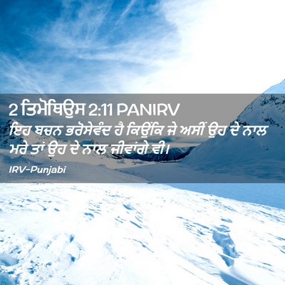 Picture 02 - 2 ਤਿਮੋਥਿਉਸ 2:11 PANIRV - ਇਹ ਬਚਨ ਭਰੋਸੇਵੰਦ ਹੈ - Bible Verse Picture