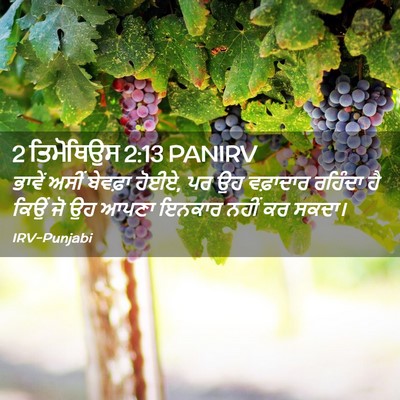 Picture 02 - 2 ਤਿਮੋਥਿਉਸ 2:13 PANIRV - ਭਾਵੇਂ ਅਸੀਂ ਬੇਵਫ਼ਾ - Bible Verse Picture