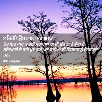Picture 02 - 2 ਤਿਮੋਥਿਉਸ 2:18 PANIRV - ਉਹ ਇਹ ਕਹਿ ਕੇ ਭਈ - Bible Verse Picture