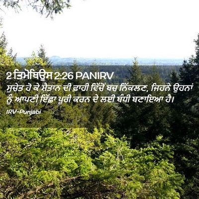 Picture 02 - 2 ਤਿਮੋਥਿਉਸ 2:26 PANIRV - ਸੁਚੇਤ ਹੋ ਕੇ ਸ਼ੈਤਾਨ - Bible Verse Picture