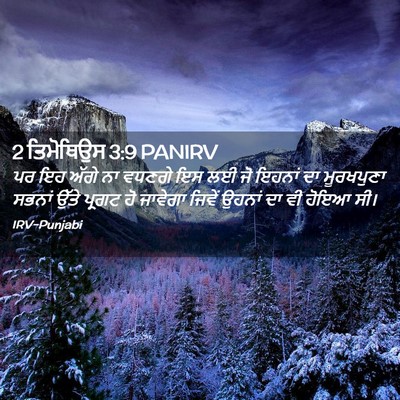 Picture 02 - 2 ਤਿਮੋਥਿਉਸ 3:9 PANIRV - ਪਰ ਇਹ ਅੱਗੇ ਨਾ ਵਧਣਗੇ - Bible Verse Picture