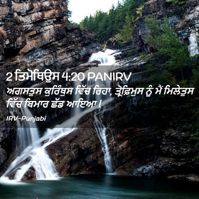 Picture 02 - 2 ਤਿਮੋਥਿਉਸ 4:20 PANIRV - ਅਗਸਤੁਸ ਕੁਰਿੰਥੁਸ - Bible Verse Picture