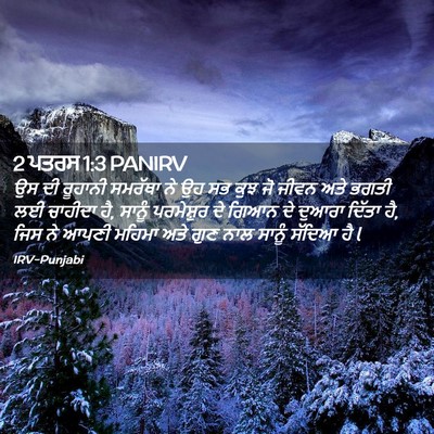 Picture 02 - 2 ਪਤਰਸ 1:3 PANIRV - ਉਸ ਦੀ ਰੂਹਾਨੀ - Bible Verse Picture