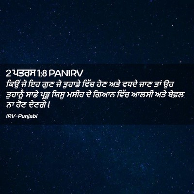 Picture 02 - 2 ਪਤਰਸ 1:8 PANIRV - ਕਿਉਂ ਜੋ ਇਹ ਗੁਣ ਜੋ - Bible Verse Picture