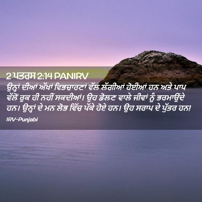 Picture 02 - 2 ਪਤਰਸ 2:14 PANIRV - ਉਨ੍ਹਾਂ ਦੀਆਂ ਅੱਖਾਂ - Bible Verse Picture