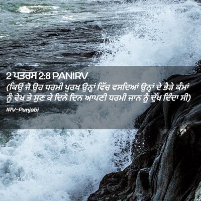 Picture 02 - 2 ਪਤਰਸ 2:8 PANIRV - (ਕਿਉਂ ਜੋ ਉਹ ਧਰਮੀ - Bible Verse Picture